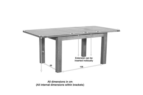 Your Home Style Dining Table Shrewton 132/198 Extending Dining Table