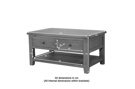Your Home Style Coffee Table Shrewton Coffee Table with 2 Drawers