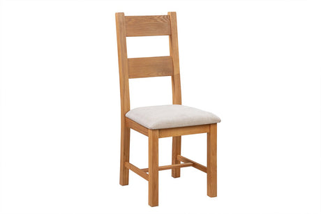 Your Home Style Dining Chairs Shrewton Pair of Rustic Chairs - Fabric Seat Pad