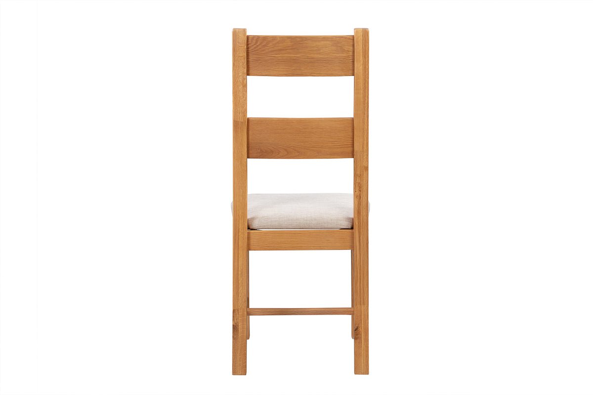 Your Home Style Dining Chairs Shrewton Pair of Rustic Chairs - Fabric Seat Pad