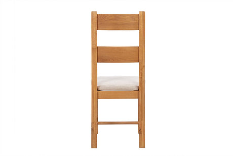 Your Home Style Dining Chairs Shrewton Pair of Rustic Chairs - Fabric Seat Pad