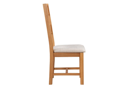 Your Home Style Dining Chairs Shrewton Pair of Rustic Chairs - Fabric Seat Pad