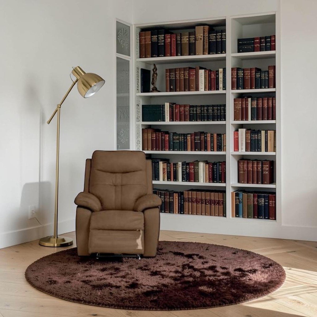 Earth Collection Recliners Sophia Brown Leather Electric Reclining Chair