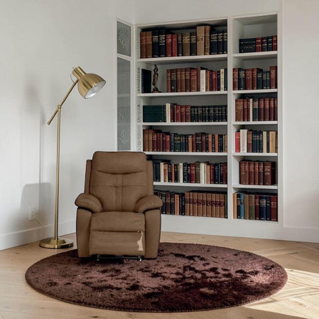 Earth Collection Recliners Sophia Brown Leather Electric Reclining Chair