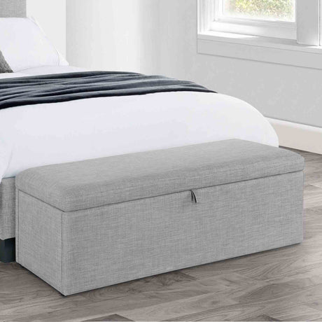 Julian Bowen Storage Benches Sorrento Blanket Box Light Grey