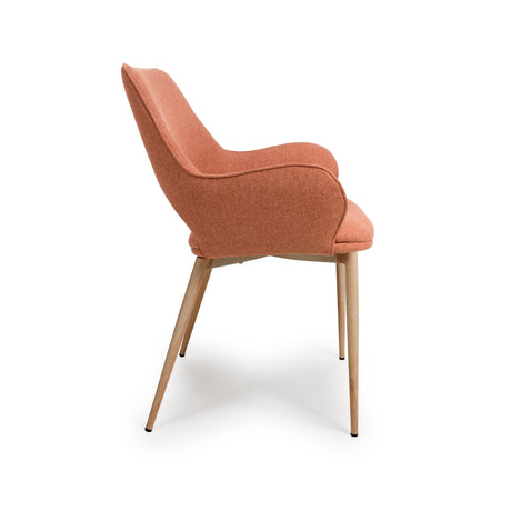 Furniture Link Dining Chair Sydney Easy Clean Brick Fabric Chair (Sold in Pairs)