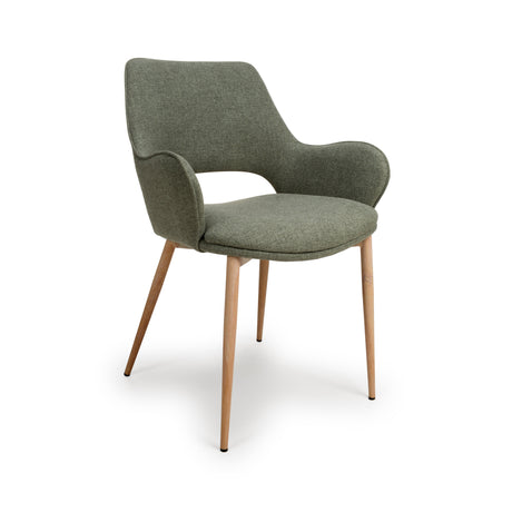 Furniture Link Dining Chair Sydney Easy Clean Sage Fabric Chair (Sold in Pairs)