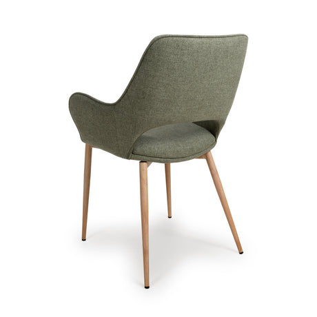 Furniture Link Dining Chair Sydney Easy Clean Sage Fabric Chair (Sold in Pairs)