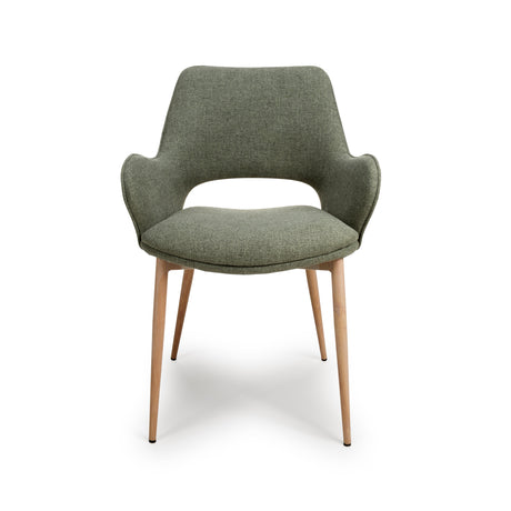 Furniture Link Dining Chair Sydney Easy Clean Sage Fabric Chair (Sold in Pairs)