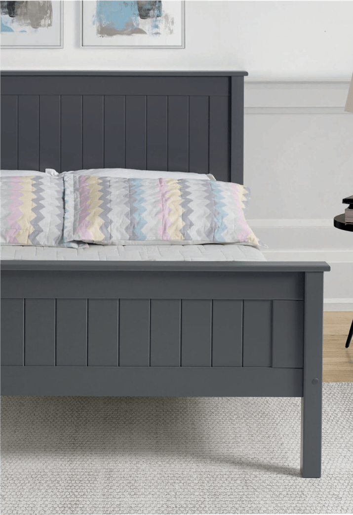 Limelight Taurus Bed Frame Single (90cm) Taurus Dark Grey Wooden Bed Frame
