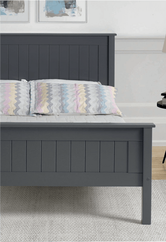 Limelight Taurus Bed Frame Single (90cm) Taurus Dark Grey Wooden Bed Frame