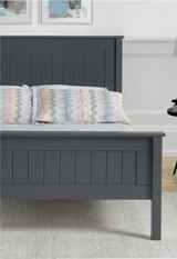 Limelight Taurus Bed Frame Single (90cm) Taurus Dark Grey Wooden Bed Frame with Low Foot End