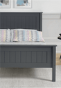 Limelight Taurus Bed Frame Single (90cm) Taurus Dark Grey Wooden Bed Frame with Low Foot End