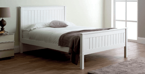 Limelight Taurus Bed Frame Single (90cm) Taurus White Wooden Bed Frame