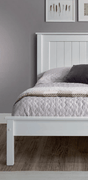 Limelight Taurus Bed Frame Single (90cm) Taurus White Wooden Bed Frame with Low Foot End