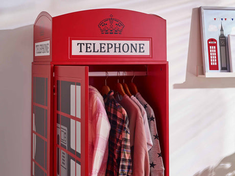 Julian Bowen Wardrobes Telephone Box Wardrobe