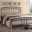 Time Living Bed Frame Single 90cm / Black & Oak Tetras Wooden & Metal Bed Frame