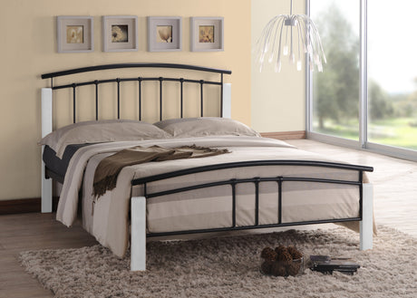 Time Living Bed Frame Single 90cm / Black & White Tetras Wooden & Metal Bed Frame
