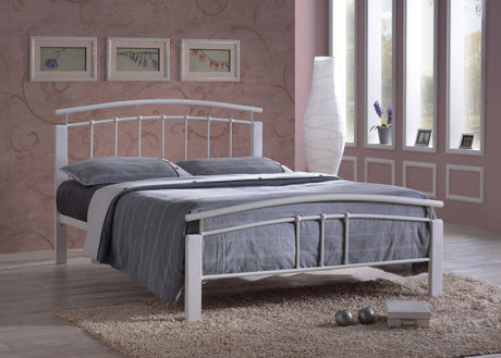 Time Living Bed Frame Single 90cm / White Tetras Wooden & Metal Bed Frame