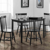 Julian Bowen Dining Chairs Torino Black Chairs - Sold in fours