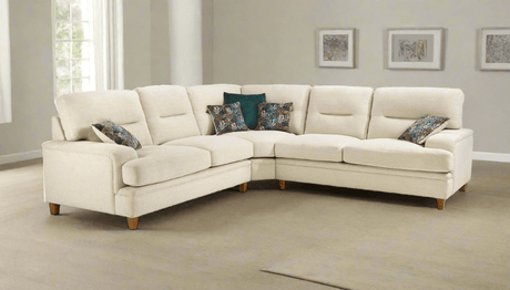 Lebus Corner Sofa Ivory / Oak Trieste Large Corner Sofa
