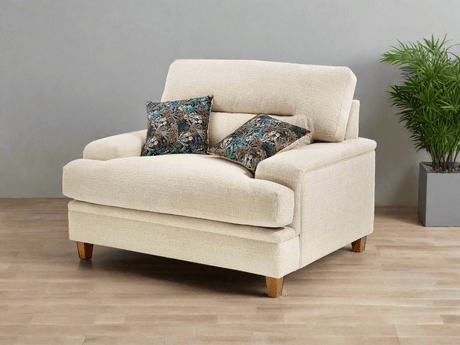 Lebus Love Chair Ivory / Oak Trieste Wide Armchair