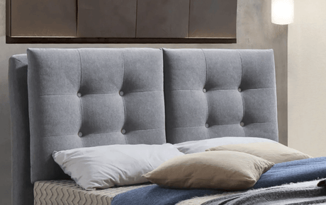 Time Living Bed Frame Tuscany Grey Fabric Bed Frame