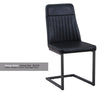 Baumhaus Dining Chair Urban Elegance Antiqued Black Leather Dining Chair Pack of Two