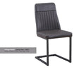 Baumhaus Dining Chair Urban Elegance Antiqued Grey Leather Dining Chair Pack of Two
