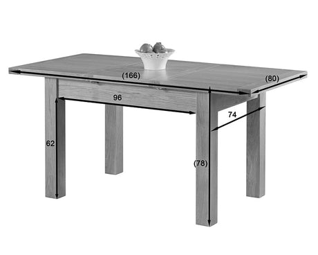 Your Home Style Dining Table Valeswood 120/166 Extending Dining Table