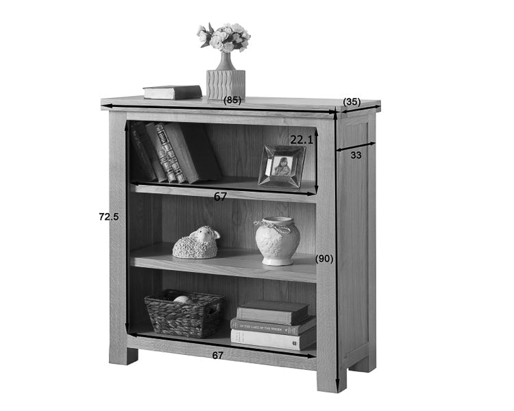 Your Home Style Bookcase Valeswood Low Bookcase