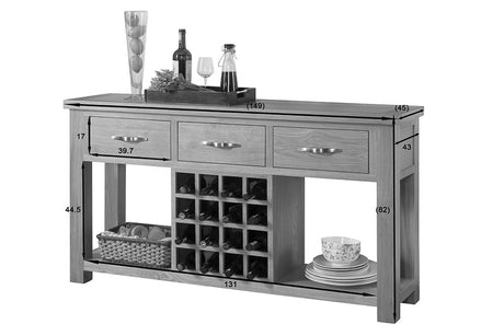 Your Home Style Sideboard Valeswood Open Sideboard with Wine Rack