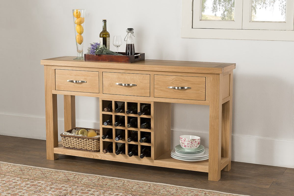 Your Home Style Sideboard Valeswood Open Sideboard with Wine Rack