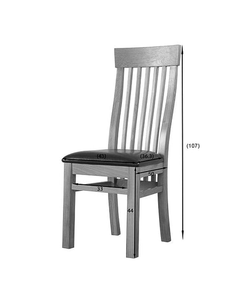 Your Home Style Dining Chairs Valeswood Pair of Valeswood Chairs - Fabric Seat Pad