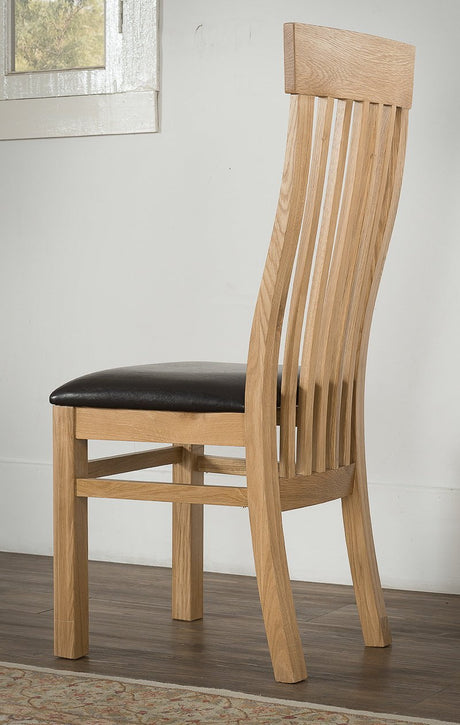 Your Home Style Dining Chairs Valeswood Pair of Valeswood Chairs - PU Seat Pad