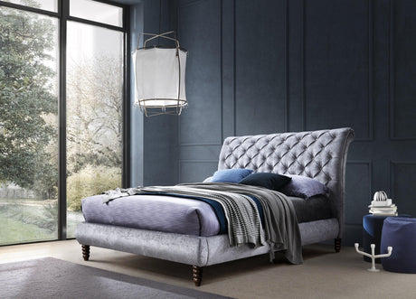Time Living Bed Frame Double / Grey Venice Luxury Scrolled Bed Frame