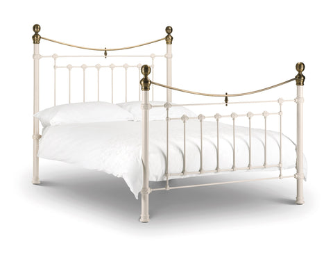 Victoria 135cm Double Bed - Stone White