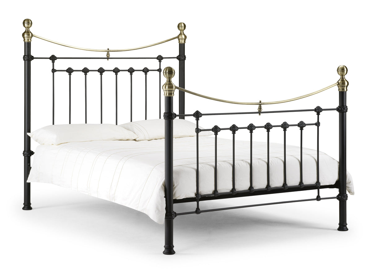 Julian Bowen Bed Victoria 150cm King Bed - Satin Black