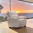 Vida Living Upholstery Armchair Vida Living Nerano Leather Fixed Chair in Cashmere