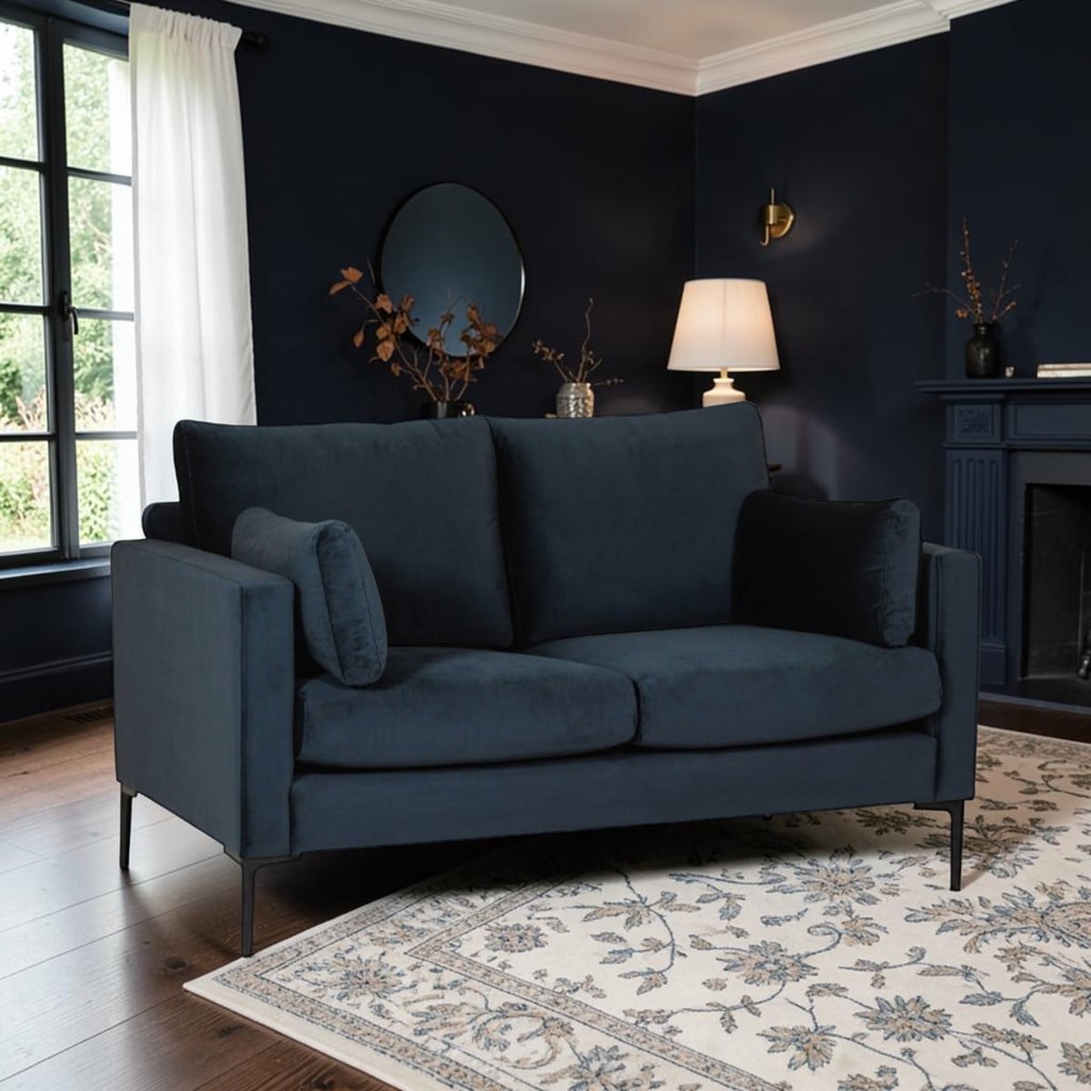 Your Home Furniture of Newark Vida Living Wren 2 Seater Sofa in Navy