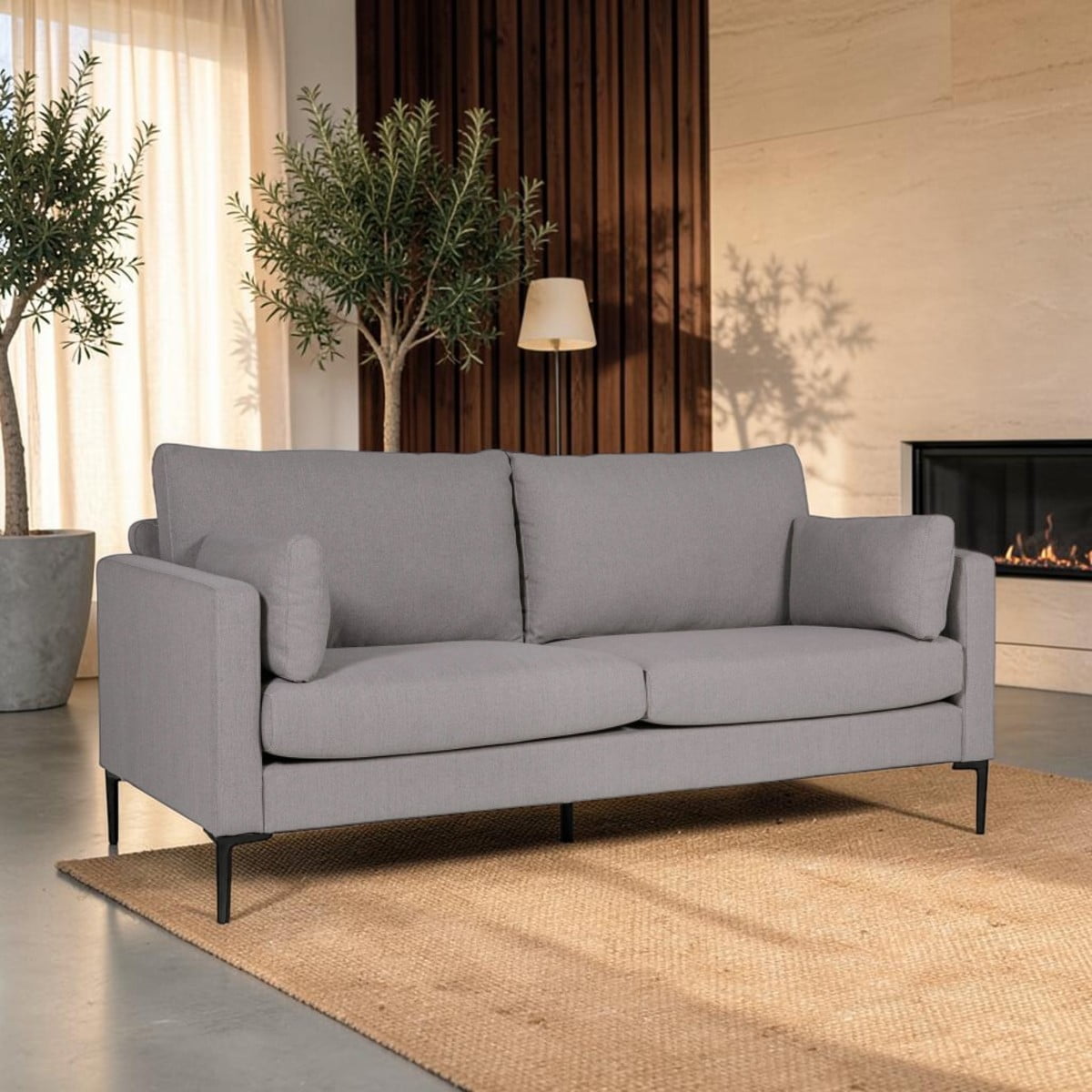 Your Home Furniture of Newark Vida Living Wren 3 Seater Sofa in Greige