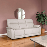 Vida Living Upholstery 3 Seater Sofa Vida Nerano 3 Seater Fixed Sofa Cashmere Leather