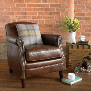 Ancient Mariner Leather Studded Front Leather Chair