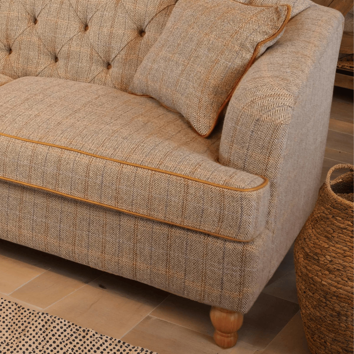 Vintage Sofa Company Armchair Vintage Sofa Buxton 2 Seater Harrington Tweed Fellwood Lodge