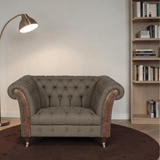 Vintage Sofa Company Chesterfield Sofa Vintage Sofa Chesterfield Club Small 2 Seater Sofa in Moreland Harris Tweed