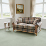 Vintage Sofa Company 3 Seater Sofa Vintage Winderwath 3 Seater Sofa in Malham Green Wool and Tan Leather