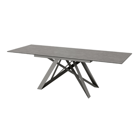 Torelli Dining Table DefaultTitle Visage Ceramic Extending Dining Table Grey 160 to 240cm