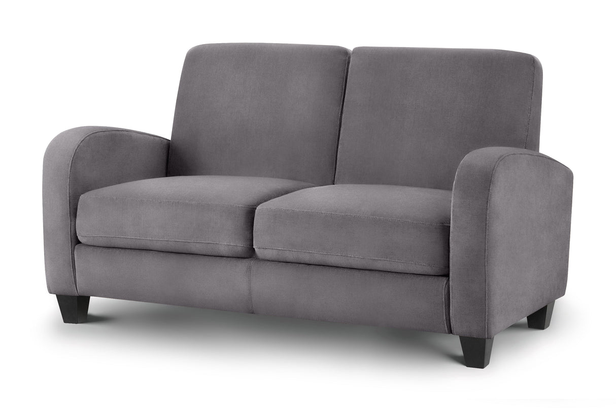 Julian Bowen Sofas Vivo 2 Seater Sofa In Dusk Grey Chenille