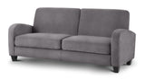 Julian Bowen Sofas Vivo 3 Seater Sofa In Dusk Grey Chenille
