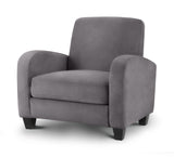 Julian Bowen Armchair Vivo Chair In Dusk Grey Chenille